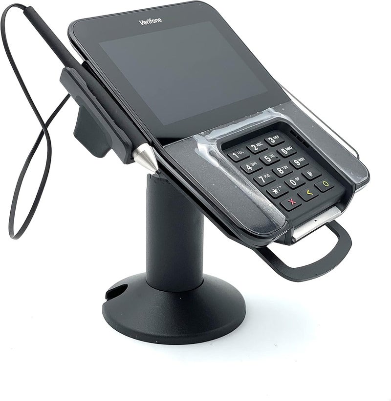 DCCStands Verifone M400/M440 Swivel and Tilt Low Profile 4" Terminal Stand, Screw-in and Adhesive, Black - Image 2
